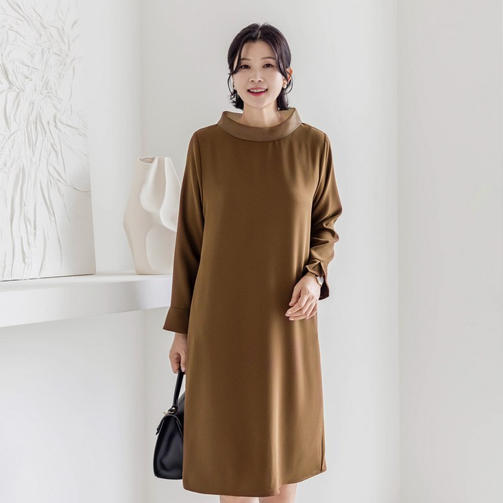 김여사 멜버린 오간자넥 원피스 중년여성의류 엄마옷 50대 여성