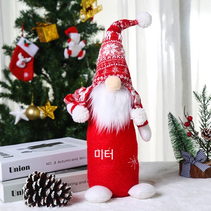 산타 인형 장식 얼굴 없는 쇼윈도 장식 산타 피규어 스탠스