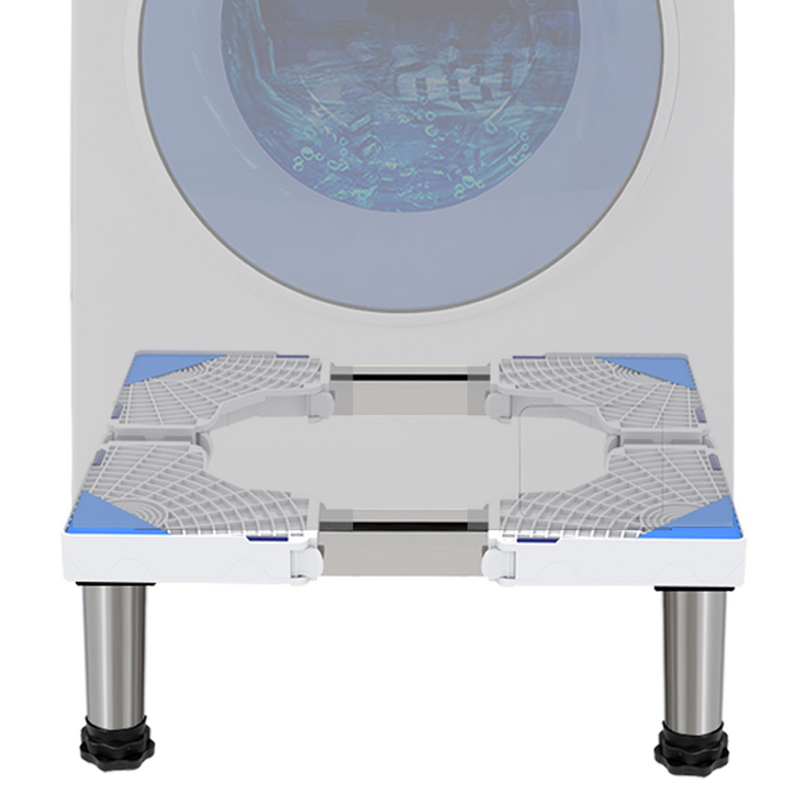 더블 프레임 세탁기 받침대 20cm 4발 높이조절 드럼 통돌이 건조기 소음차단, 1개, NZDUOB20cm4W