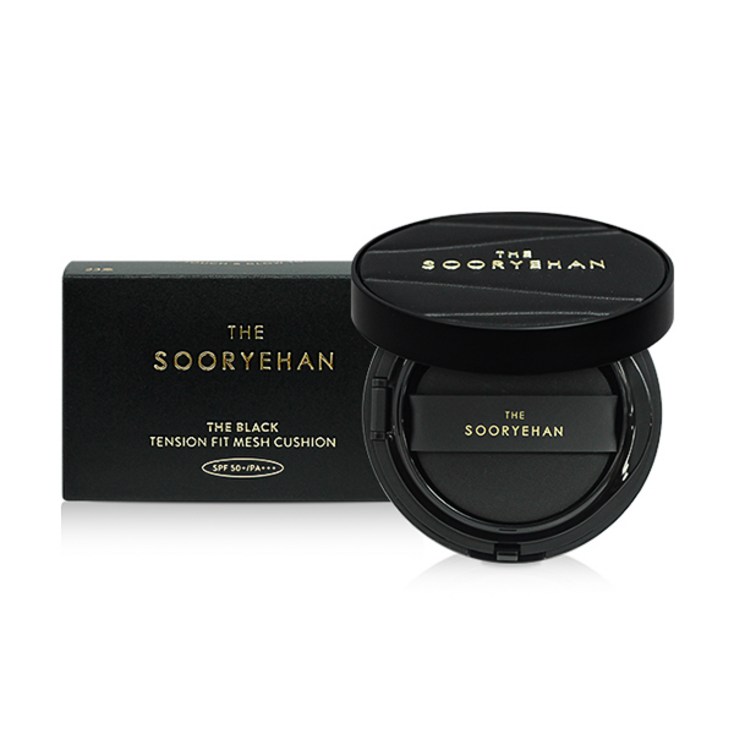 수려한 더 블랙 텐션 핏 메쉬쿠션 본품13g  리필13g