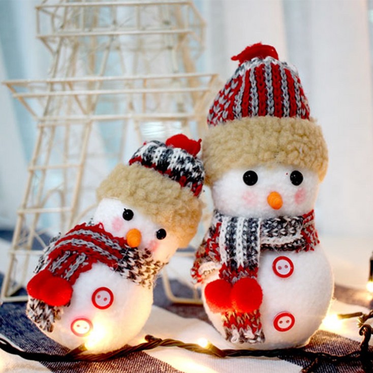 뜨개모자 눈사람 크리스마스 소품 오너먼트 2p
