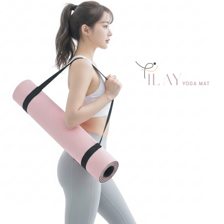 일라이 홈트매트 푹신쿠션 냄새없는 요가매트, 1개, 라벤더 핑크