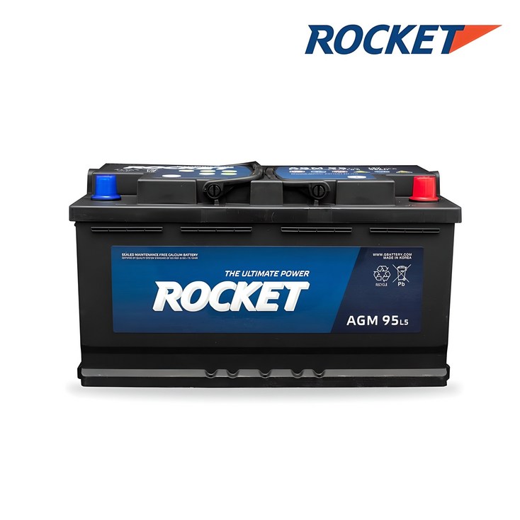 로케트 AGM 95 올뉴쏘렌토 싼타페DM15 배터리, 1개