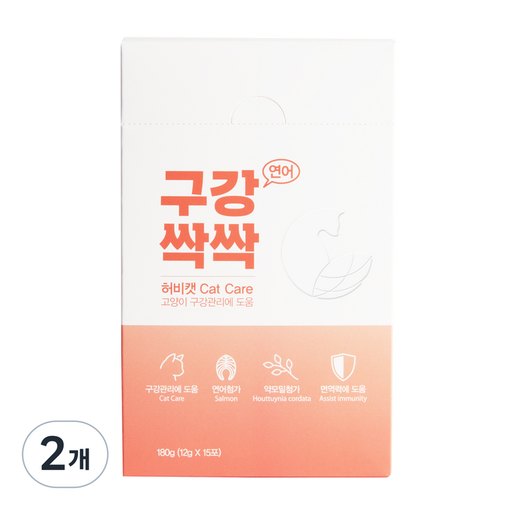 닥터허비캣 구강싹싹 고양이 츄르 15p, 연어맛, 12g, 2개 닥터허비캣 구강싹싹 고양이 츄르 15p, 연어맛, 12g, 2개