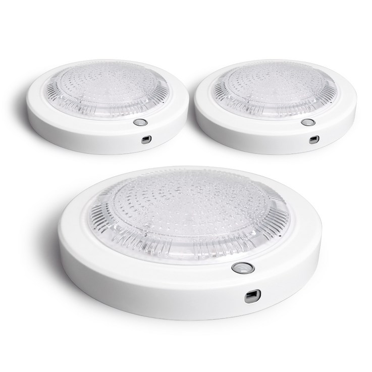 글로벌엘이디 LED 원형 센서등 15W 3개입, 주광색흰빛, 3개입