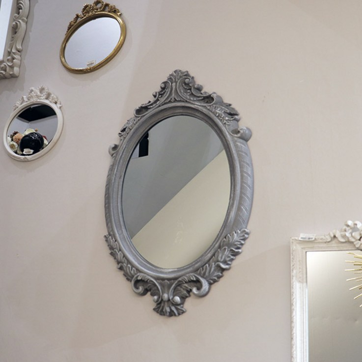 그레이하우스 쉐비 프렌치 인테리어거울 유럽풍 빈티지 감성 공주풍 거울 카페소품, 단일품목