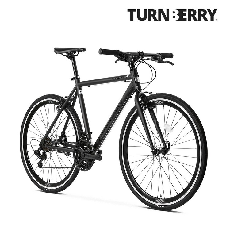 무료완조립 알톤 턴베리 썸원 하이브리드 자전거 시마노 21단 700C 알루미늄 출퇴근 자전거, 블랙460
