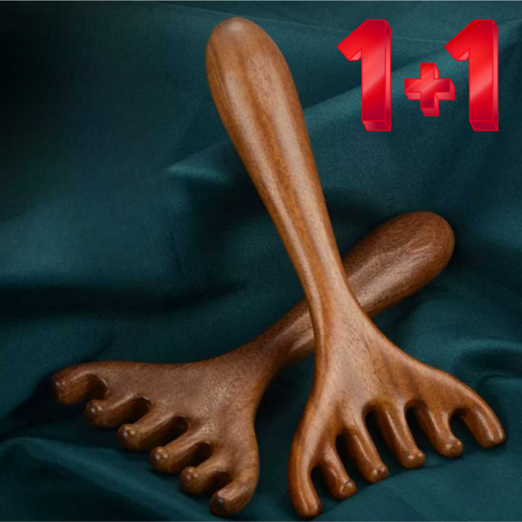 마로틱 11 두피 마사지빗 사슴뿔 괄사도구 순환 근육 페이스 마사지기 머리