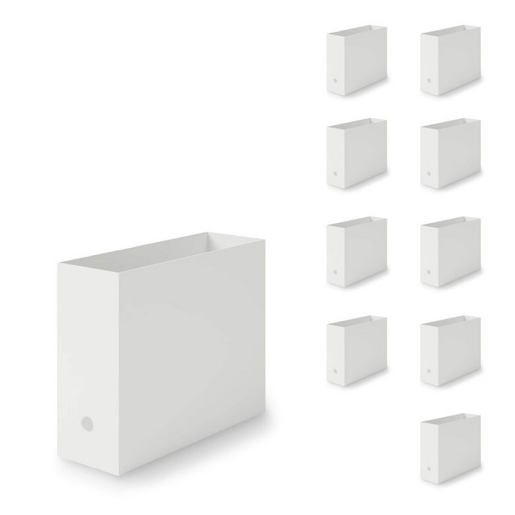 무인양품 MUJI 파일박스 스탠다드타입, A4용, 10개, 4550344902776