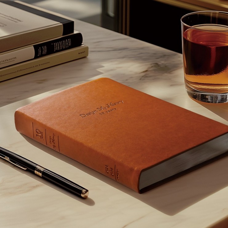 2025 JKM591 10년 다이어리, 오리지널브라운, 1개