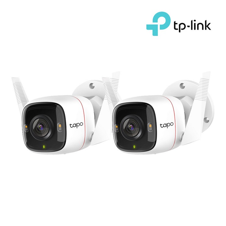 티피링크 Tapo C320WS 2팩 실외용 WiFi 야간 풀칼라 카메라 2세트 홈캠