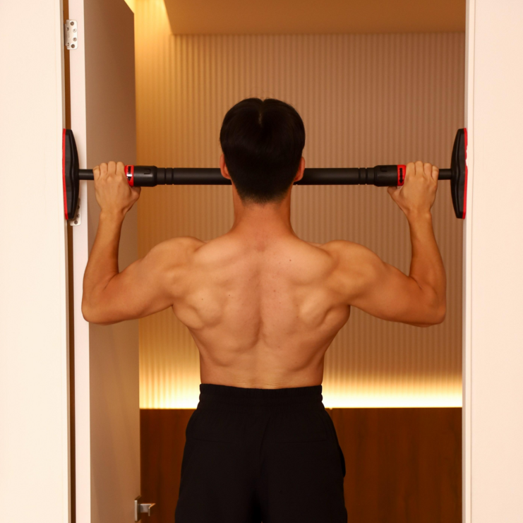 핏땀눈물 와이드 논슬립 NO타공 문틀 철봉 턱걸이 운동기구, 블랙레드 핏땀눈물 와이드 논슬립 NO타공 문틀 철봉 턱걸이 운동기구, 블랙레드
