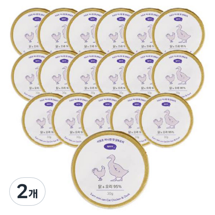 아르르 고양이 대용량 사르르 미니캔 18p, 닭, 540g, 2개