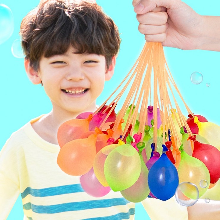 위트렌드 매듭 필요없는 다발 물풍선 물폭탄 제조기, 물풍선 제조기 333개 3개 세트 위트렌드 매듭 필요없는 다발 물풍선 물폭탄 제조기, 물풍선 제조기 333개 3개 세트