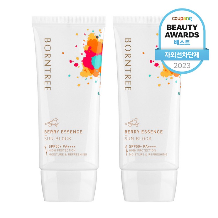 본트리 베리 에센스 선블럭 SPF50 PA, 50ml, 2개 본트리 베리 에센스 선블럭 SPF50 PA, 50ml, 2개