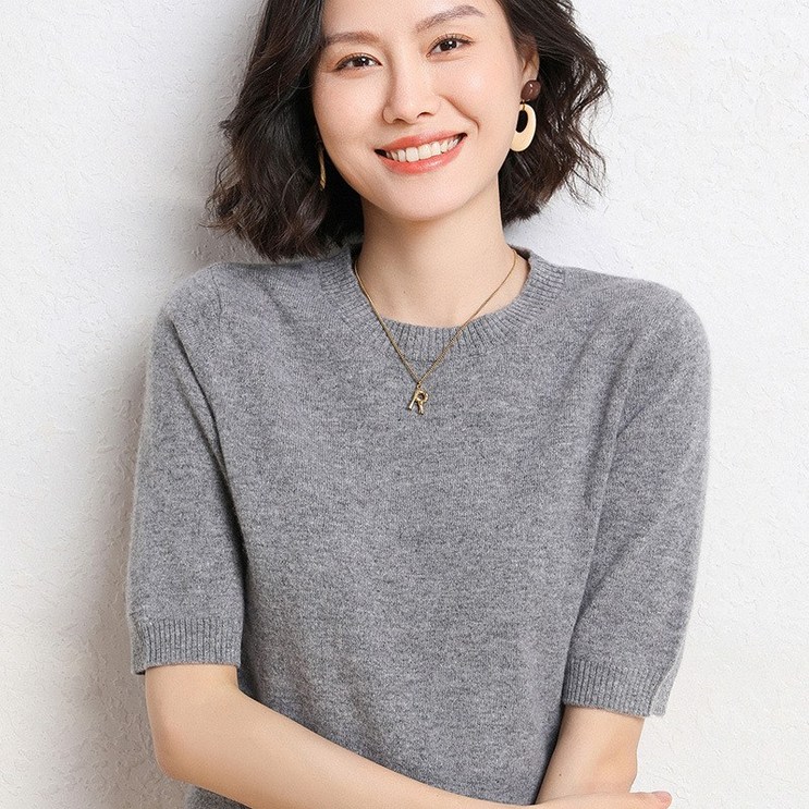 NEW 여름 여성 데일리 라운드 반팔 니트여자 니트탑 소프트 프리미엄원단미녹지구 NEW 여름 여성 데일리 라운드 반팔 니트여자 니트탑 소프트 프리미엄원단미녹지구