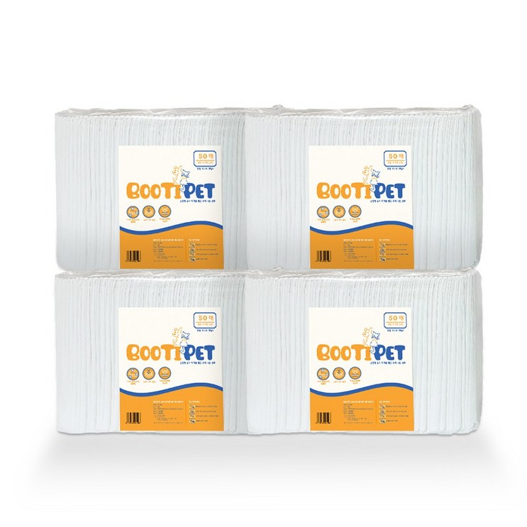 부티펫 가성비 대형 배변패드 큰패드 52g,200매,SAP 3g, 4개, 50매 부티펫 가성비 대형 배변패드 큰패드 52g,200매,SAP 3g, 4개, 50매