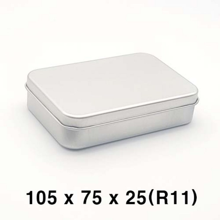 S041 S041W UV 인쇄 가능 은색 흰색 경첩 케이스,깡통,금속포장,틴캔,철캔,사탕보관,악세서리 보관,굿즈 인쇄 틴케이스, 은색, 1개