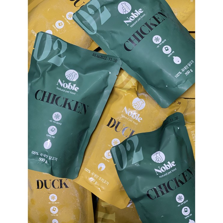 오리,닭 반반분쇄육10kg500g x 20개 수제간식 화식 자연식 분쇄육 신선원료육