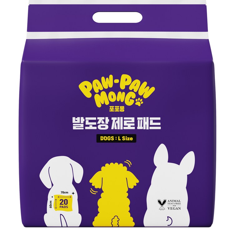 포포몽 흡수력 좋은 반려견 배변패드, 20개입, 1개