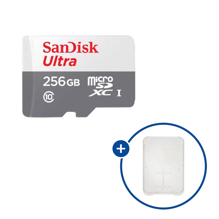 샌디스크 마이크로SD카드 울트라 SDSQUNR256GB  SD카드 케이스, 1개, 256GB
