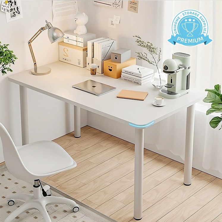 Unihome 튼튼한 고급 컴퓨터 책상 다용도 화이트 테이블 Unihome 튼튼한 고급 컴퓨터 책상 다용도 화이트 테이블