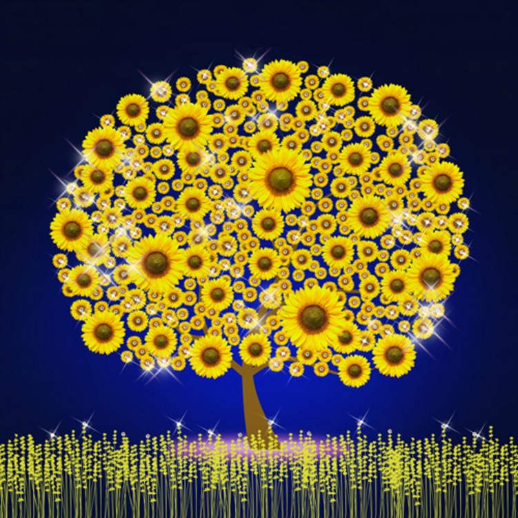 피앤피몰 보석 해바라기 액자 풍수지리인테리어 그림