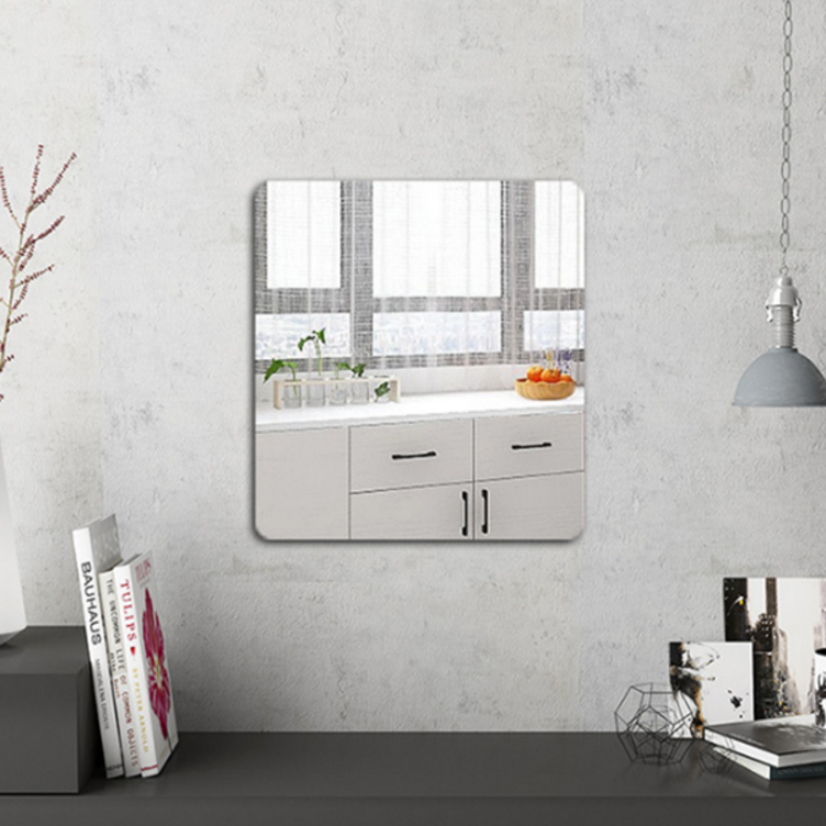 디트리 붙이는 아크릴 정사각형 거울 50 x 50 cm, 단일색상