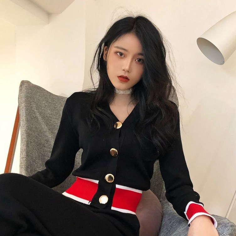 여성용 레드라인 가디건 여성용 레드라인 가디건