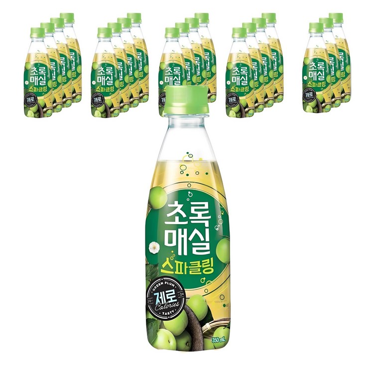 초록매실 스파클링 제로, 350ml, 20개 초록매실 스파클링 제로, 350ml, 20개