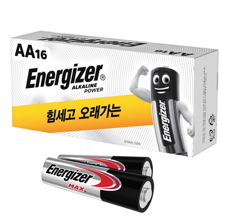에너자이저 VALUE PACK 알카라인 파워 건전지 AA 16p  맥스 건전지 AA 2p