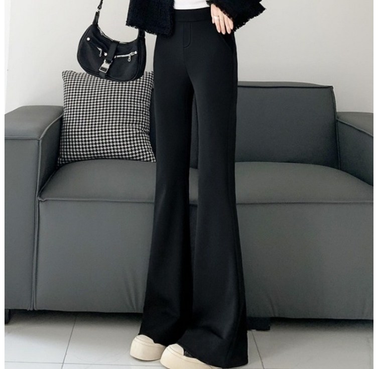 아이엠몽 여성용 알베로 캐주얼 부츠컷 롱 슬랙스