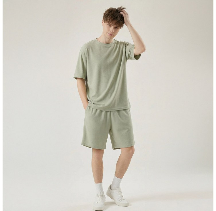 디디오 데일리 홈웨어 겸용 와플 트레이닝복 남녀공용 여름 상하세트