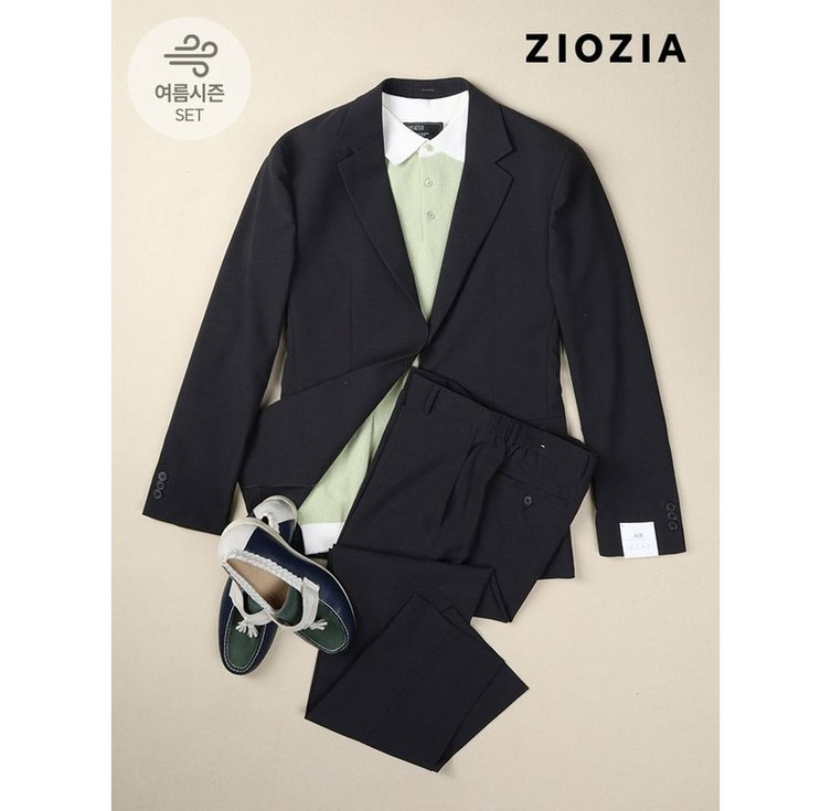 지오지아차콜그레이 네추럴 스트레치 셋업수트 AAD2KG1601AAD2PP1601CGR