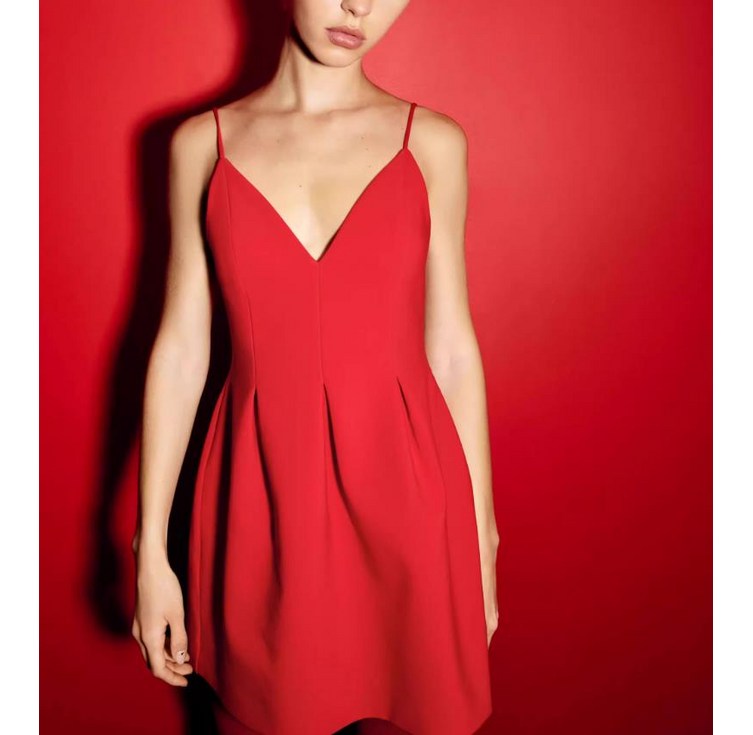 25H2255 자라여름신상 여자브이넥나시원피스 슬림 파티미니원피스  2161777