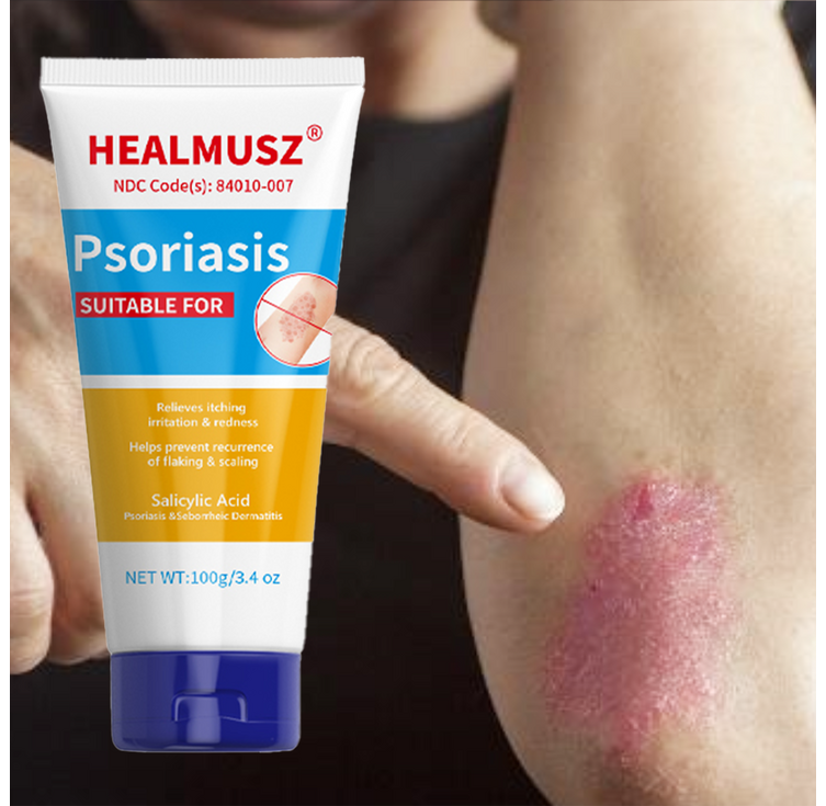 HEALMUSZ 건선크림 가려움 피부 완화 땀포진 두드러기 건선 습진 모낭염 지루성 피부염, 100ml, 2개