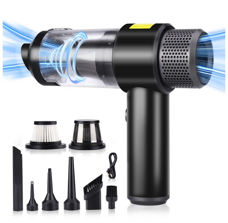 무선 차량용 진공 청소기 에어건 7종 노즐 진공 압축 공기 주입