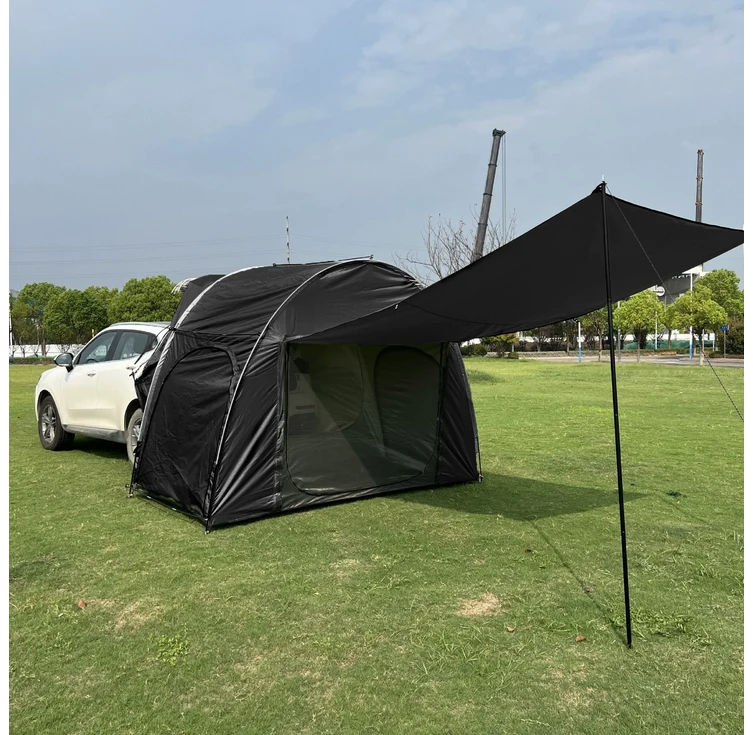 차박텐트 확장형 분리형 도킹쉘터 3x1.5x2.1m  방수 자립형 suv 차박 꼬리텐트 카 쉘터 천막과 창문 포함