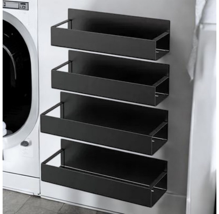 빅멀티 냉장고 세탁기 틈새 자석 선반 대형, 블랙 대형, 2개