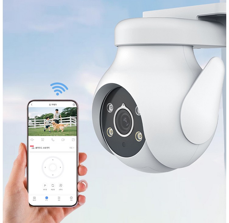 국내발송 AI 500W 초고화질 CCTV 스마트 가정용 보안 카메라 실내외 견용 실시간 모니터링 양방향 오디오 야간 풀 컬러 관측 성광경보 방진방수, 1개