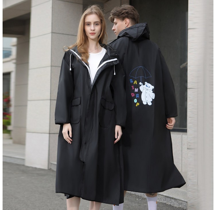 NY20 귀여운 곰돌이 오버핏 남여공용 롱 레인코트 다회용 EVA커플우의 NY20 귀여운 곰돌이 오버핏 남여공용 롱 레인코트 다회용 EVA커플우의