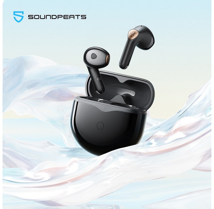 SOUNDPEATS Air4 Lite 무선 이어폰 고해상도 LDAC Bluetooth 5.3 이어폰 in ear 멀티 포인트 최대 30시간 재생 게임 모드 전용 앱 대응 ENC 통, Black, Air4 Lite