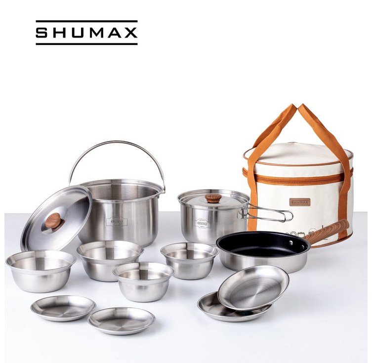 캠핑러를 위한 스텐 3중 바닥 설계 캠핑 코펠 12종 풀세트 24인용 24년형