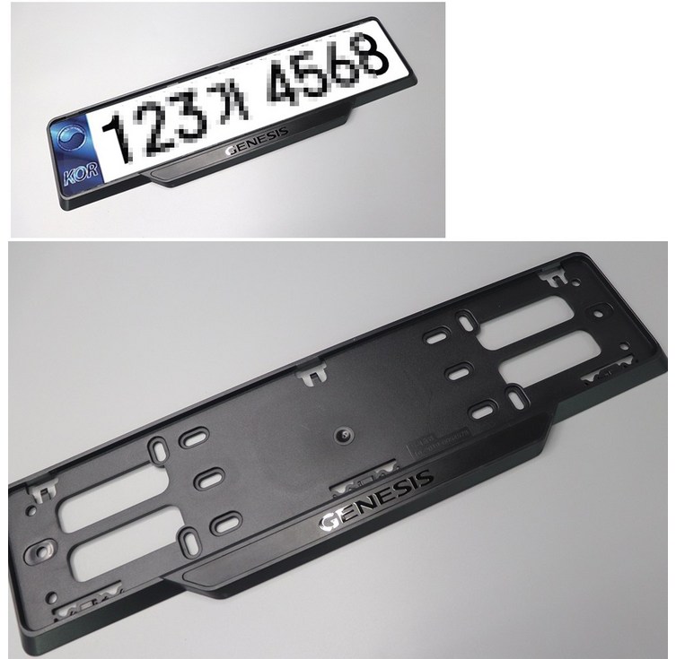 제네시스신형번호판가드 블랙메탈스티커 구형가능 비천공S타입