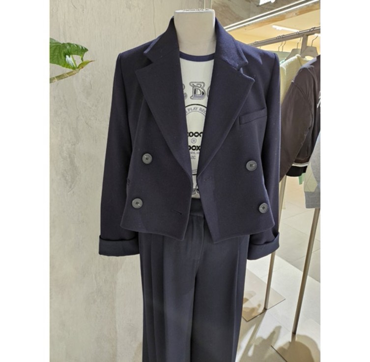 ZOOC 더블버튼 크롭 자켓 Z251MSF001