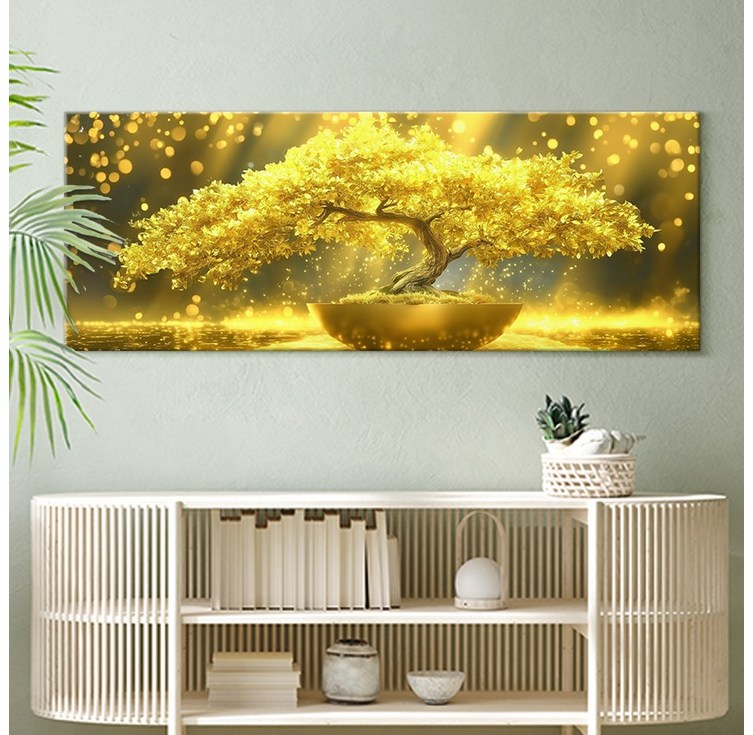 인메이블 돈들어오는 돈나무 그림 10억 금전수 와이드 추상화 거실 액자