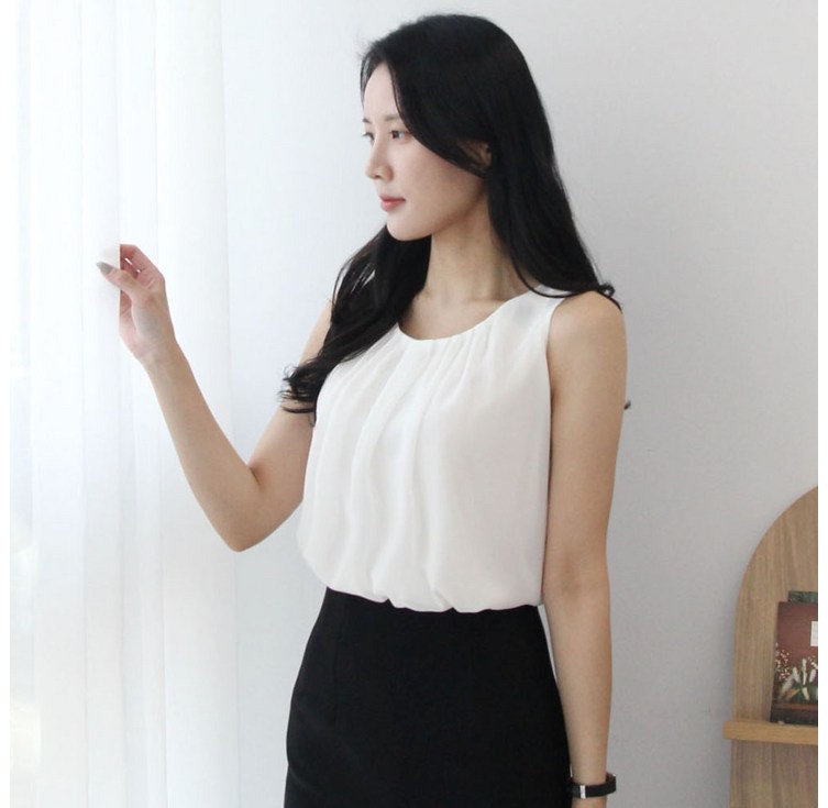 비침없는 민소매블라우스 면접블라우스 나시블라우스5588