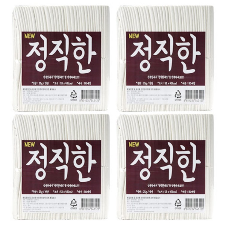 정직한패드 90 x 65cm 초특대형 65g 소형견용 30매 x 4팩 정직한패드 90 x 65cm 초특대형 65g 소형견용 30매 x 4팩